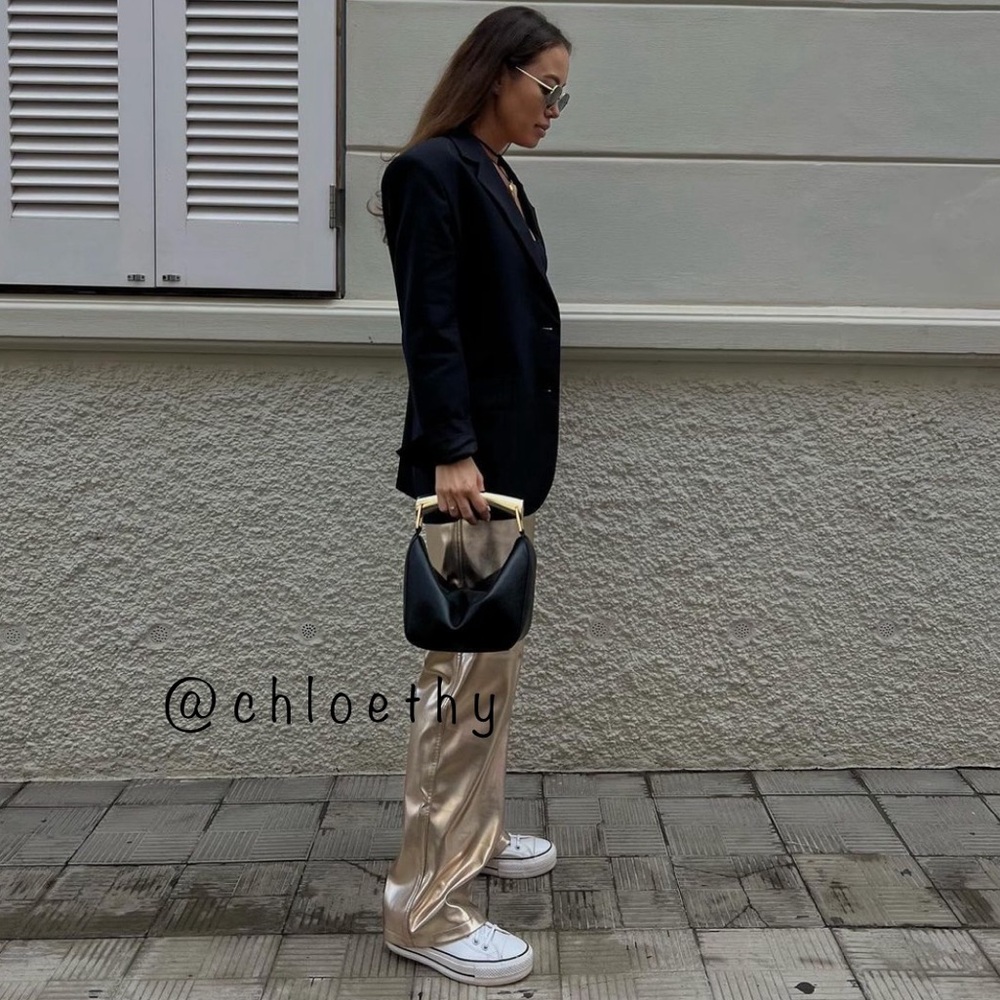 Zara METAL HANDLE BUCKET BAG - Picture 3 of 11
